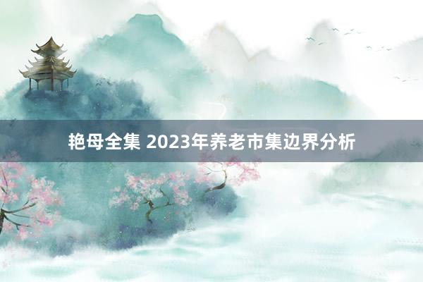 艳母全集 2023年养老市集边界分析