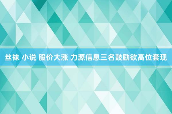 丝袜 小说 股价大涨 力源信息三名鼓励欲高位套现