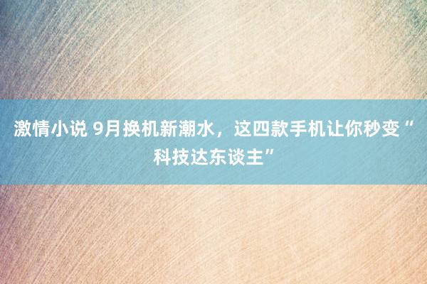 激情小说 9月换机新潮水，这四款手机让你秒变“科技达东谈主”