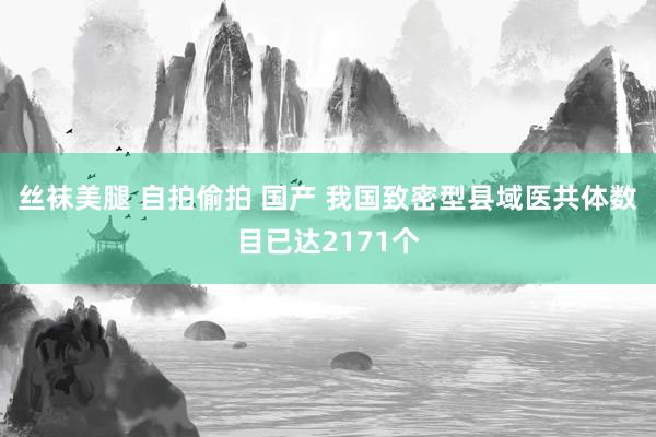 丝袜美腿 自拍偷拍 国产 我国致密型县域医共体数目已达2171个