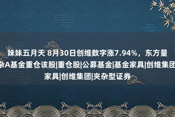 妹妹五月天 8月30日创维数字涨7.94%，东方量化多战略夹杂A基金重仓该股|重仓股|公募基金|基金家具|创维集团|夹杂型证券